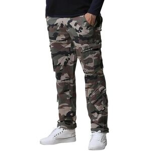 Matchstick Men's‎ Retro Relaxed Plus Size Cargo Pants with Multi Pockets Size 40